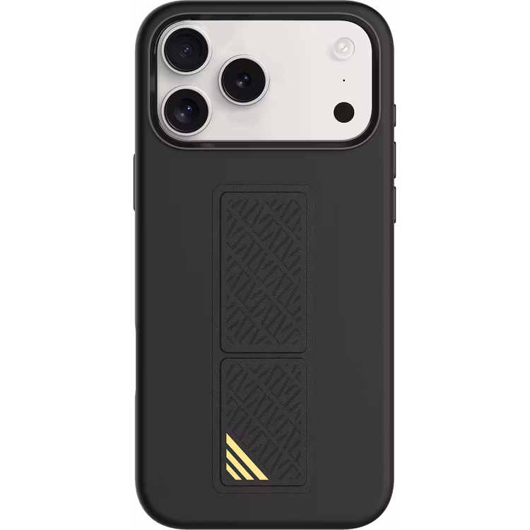 LEVELO IPHONE 17 PRO MAX MORPHIX SILICONE CASE WOTH LEATHER GRIP BLACK LVLMRPS17PMBK thumbnail 2