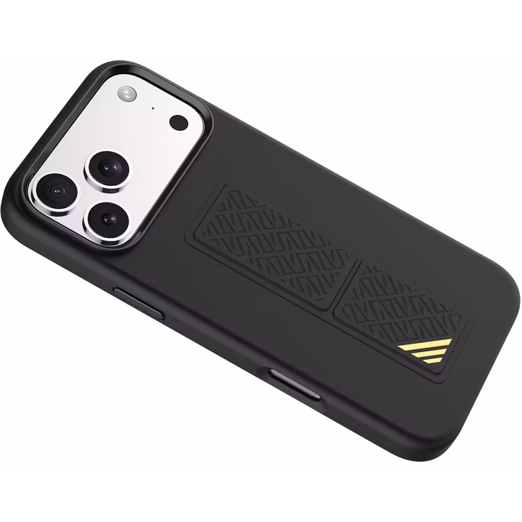 LEVELO IPHONE 17 PRO MAX MORPHIX SILICONE CASE WOTH LEATHER GRIP BLACK LVLMRPS17PMBK thumbnail 3
