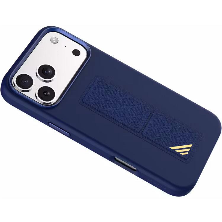 LEVELO IPHONE 17 PRO MAX MORPHIX SILICONE CASE WITH LEATHER GRIP DARK BLUE LVLMRPS17PMDBK thumbnail 4