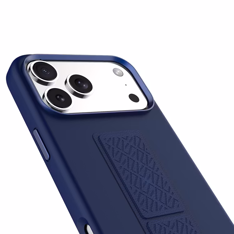 LEVELO IPHONE 17 PRO MORPHIX SILICONE CASE WITH LEATHER GRIP DARK BLUE LVLMRPS17PDBK thumbnail 9