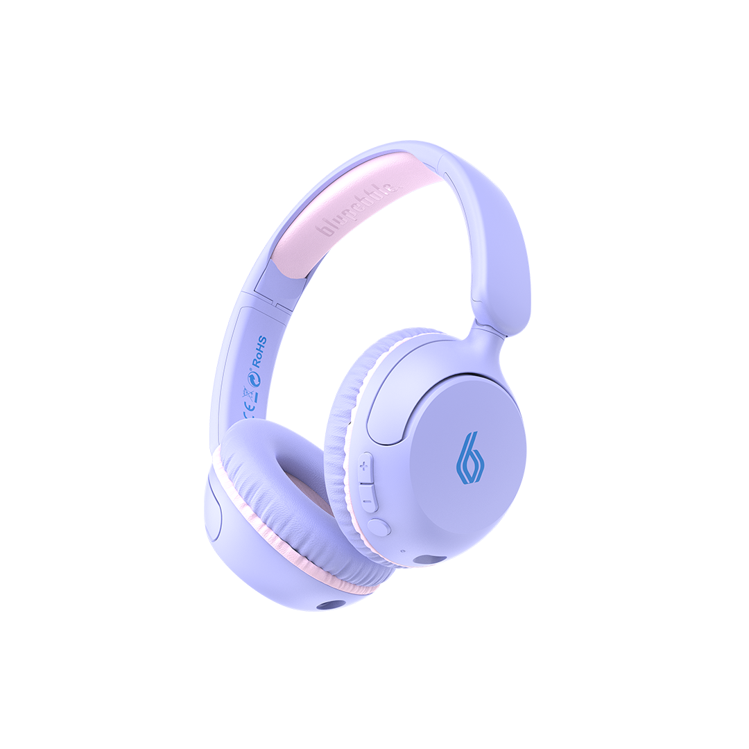 BLUPEBBLE BOUNCE 2IN1 WIRELESS & WIRED MICROPHONE ON-EAR KIDS HEADPHONES LAVANDER BP-KDBOUNCE-LV