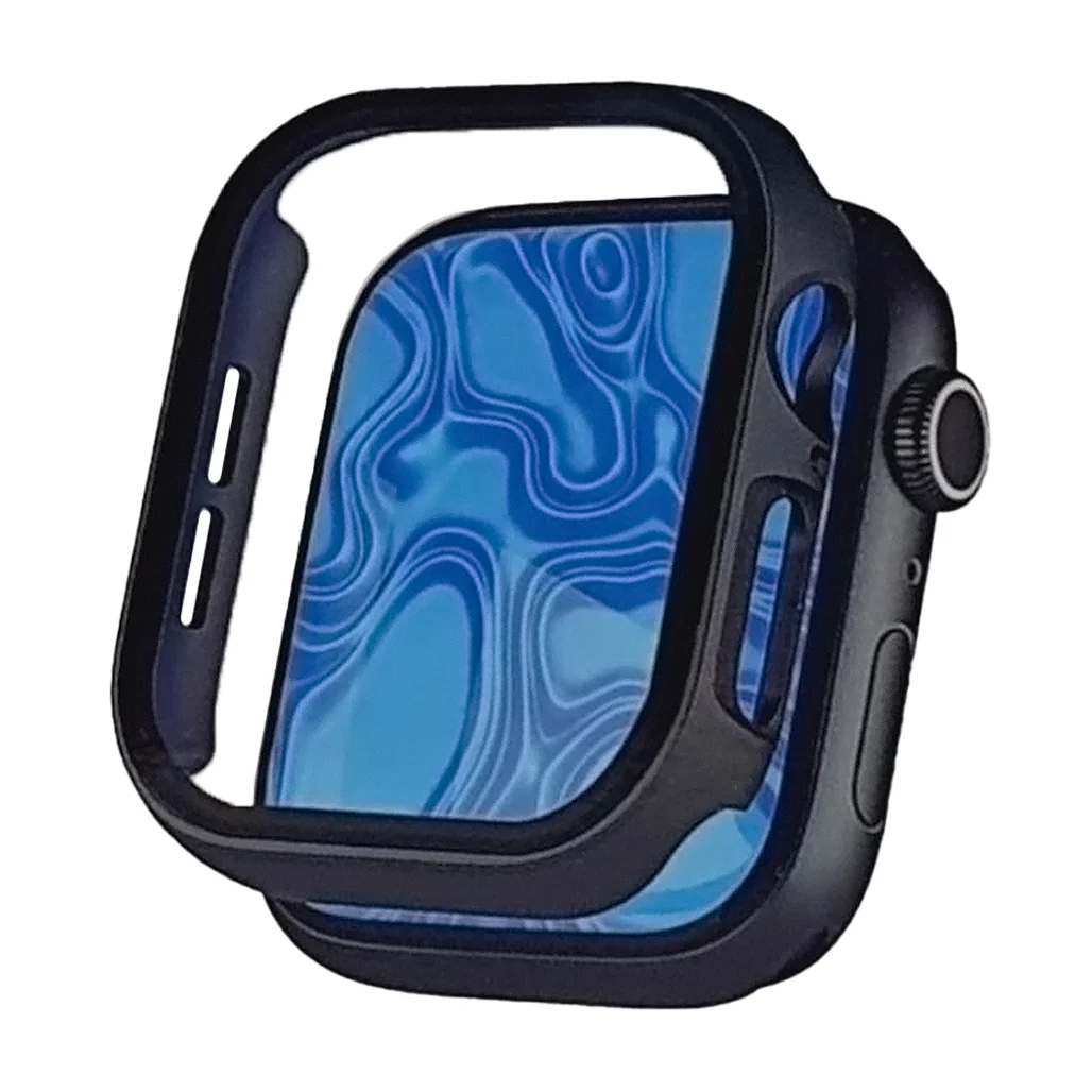 BLUPEBBLE ROCK SHIELD SLIM ARMOUR WITH GLASS SHIELD APPLE WATCH 46MM BLACK BP-ARMOURSP46-BK