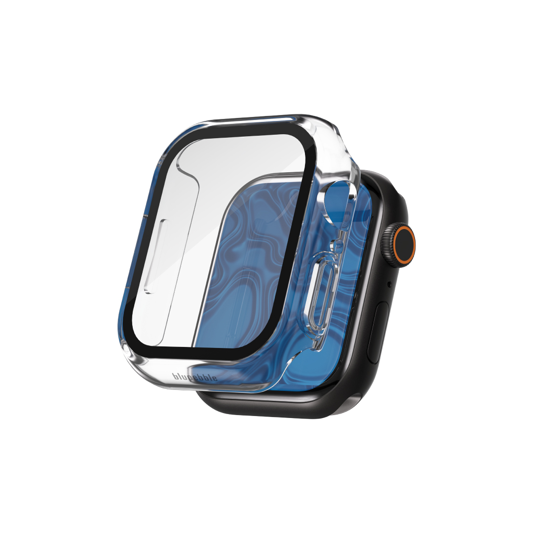 BLUPEBBLE ROCK SHIELD SLIM ARMOUR WITH GLASS SHIELD APPLE WATCH 40/41MM CLEAR BP-ARMOURSP41-CL