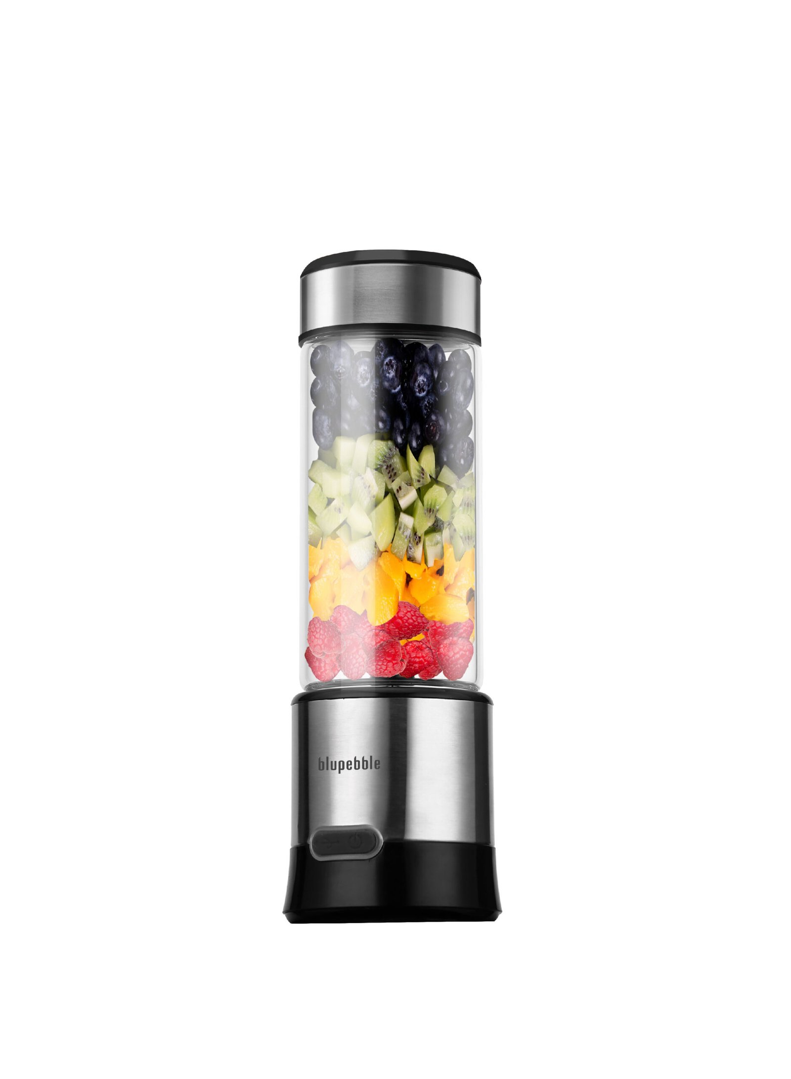 BLUPEBBLE PORTABLE RECHARGEABLE BLENDER 450ML SILVER BP-BLENDER450-SL