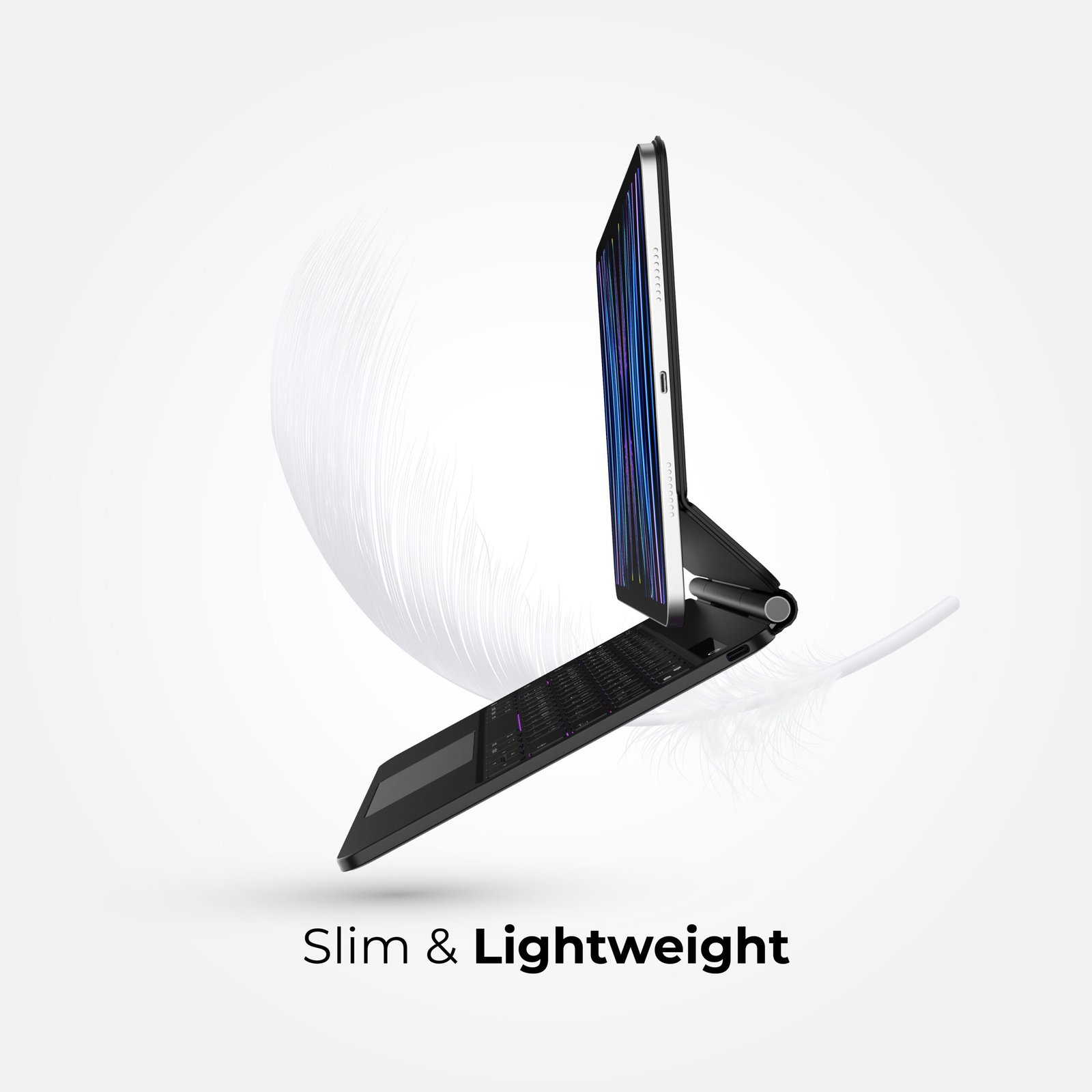 BLUPEBBLE IPAD 10TH GEN MAGIC FOLIO KEYBOARD WITH TRACKPAD ENG/ARB BP-FOLIO-MT10G-AR-EN-BK thumbnail 5