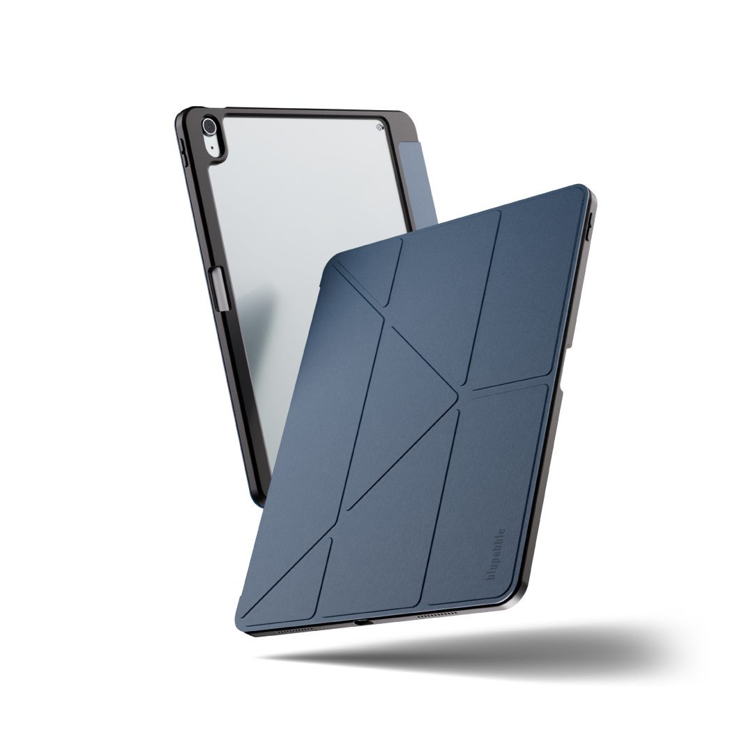 BLUPEBBLE IPAD 10.9 INCH NEW YORKER SLIM CASE W Y-FOLD STAND 2024 NAVYBLUE BP-NEWYORKER10GEN-NBL