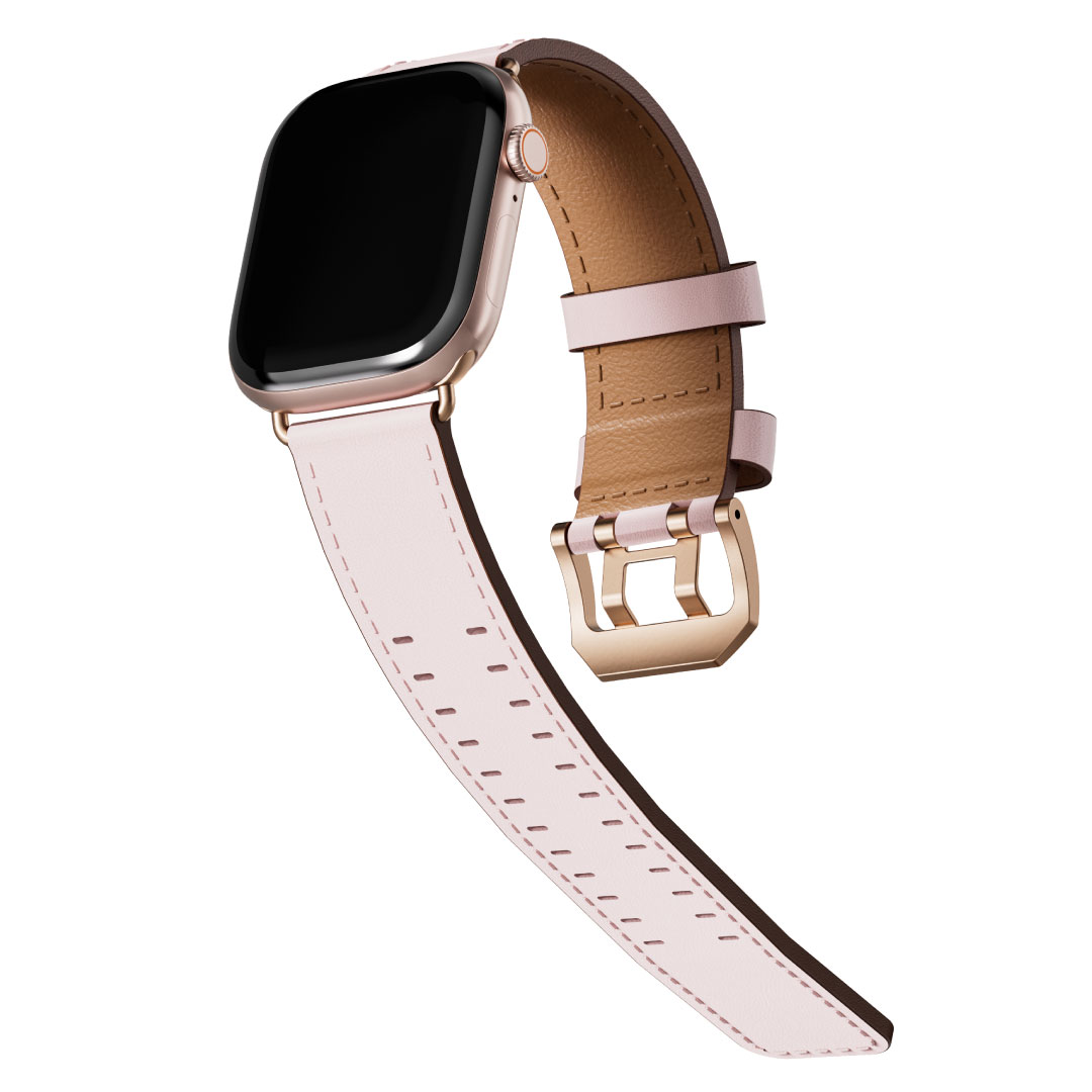 BLUPEBBLE APPLE WATCH STRAP SERIES 11 ORLEN SERIES 42/41/38MM PINK BP-ORLENW-PK