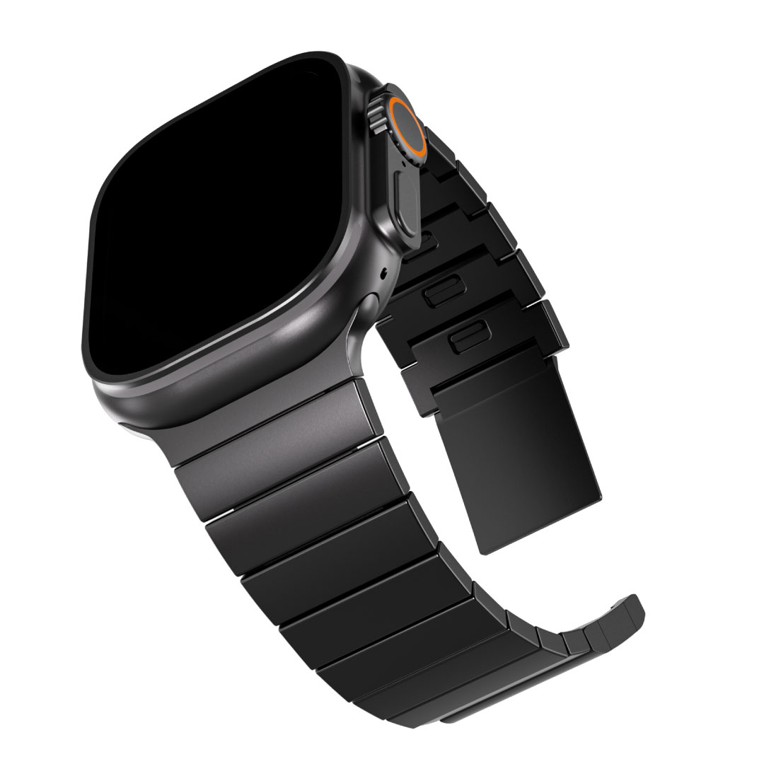BLUPEBBLE APPLE WATCH STRAP ULTRA 3 AND SERIES 11 STELLAR SERIES 49/46/45/44/42MM BLACK BP-STELLAR-BK