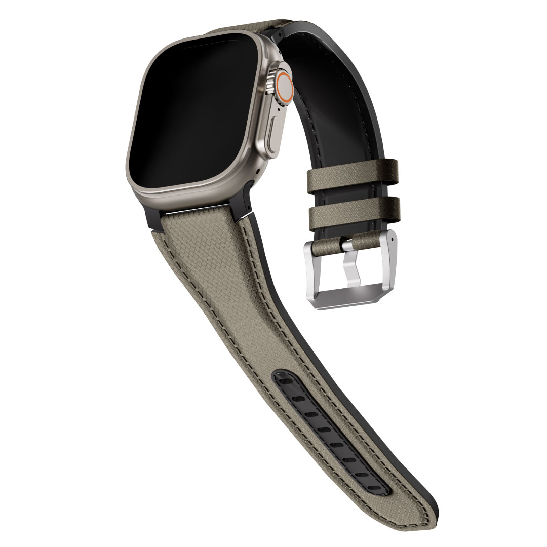 BLUPEBBLE APPLE WATCH ULTRA 3 AND SERIES 11 49 46 45 44 42MM VELLARO SERIES DARK GRAY BP-VELLARO-DG
