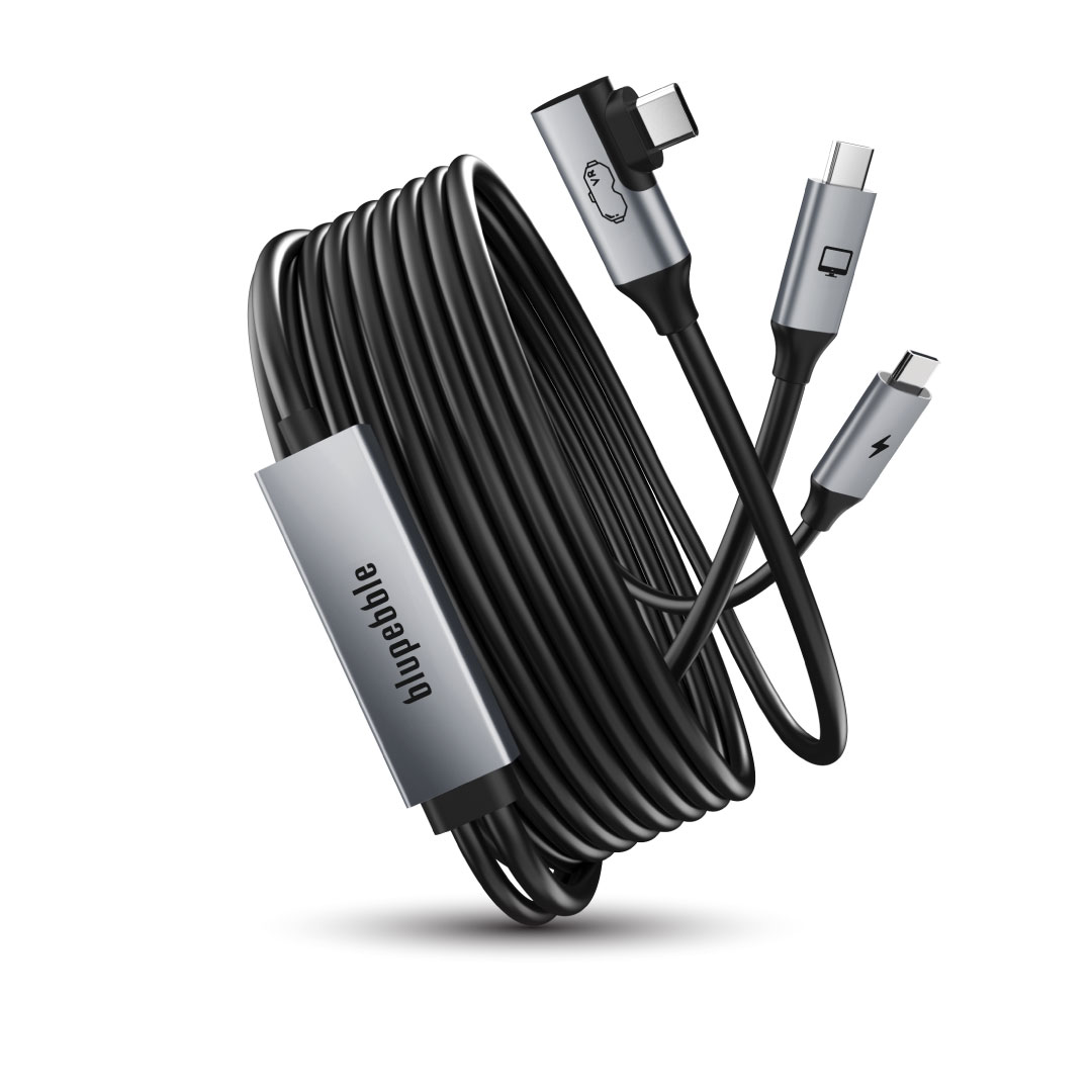BLUPEBBLE USB-C TO USB-C 36W VR LINK CABLE 5M BLACK BP-VRLINK5M-BK