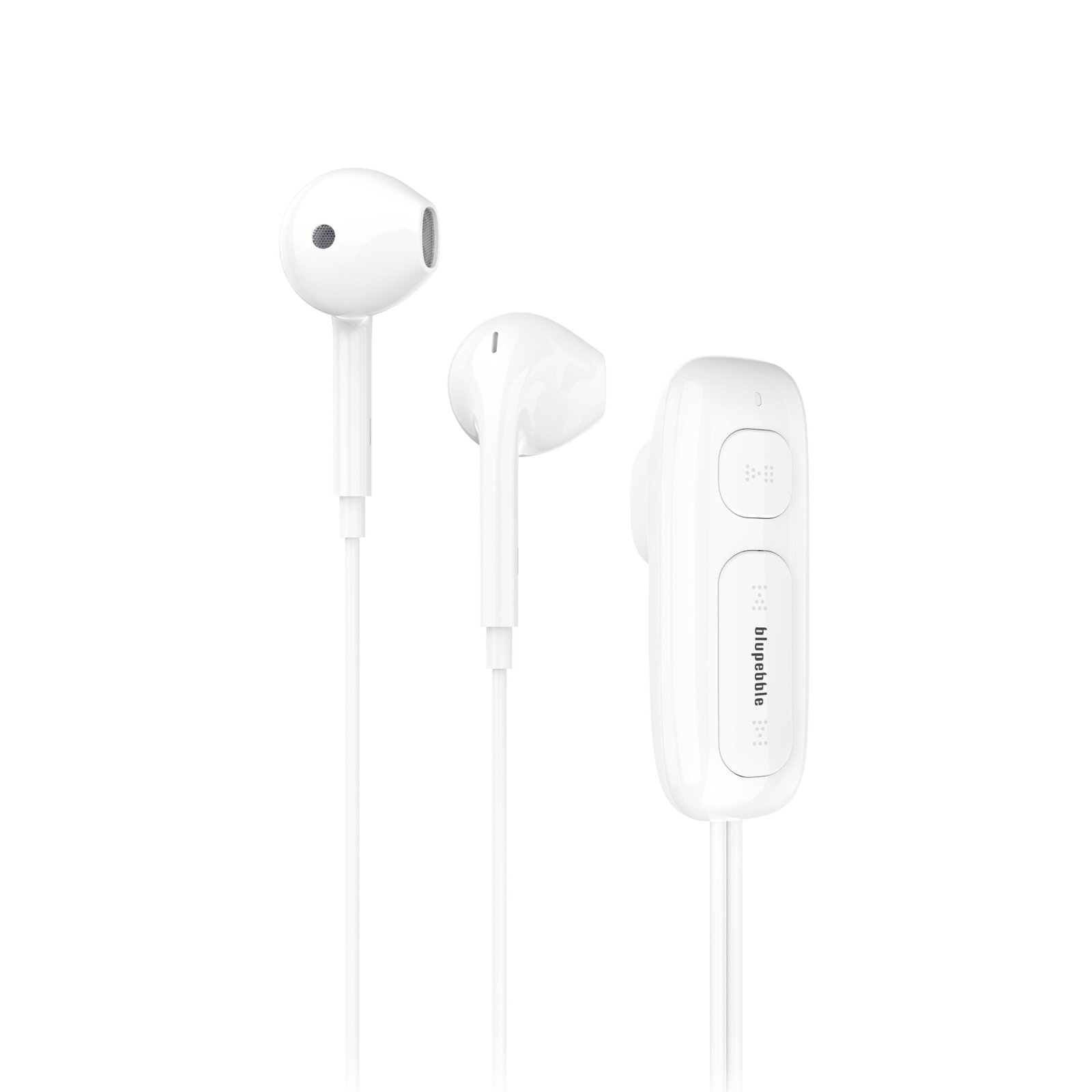 BLUPEBBLE BT CLIP WIRELESS EARPHONE WHITE BP-BTCLIP01-WH