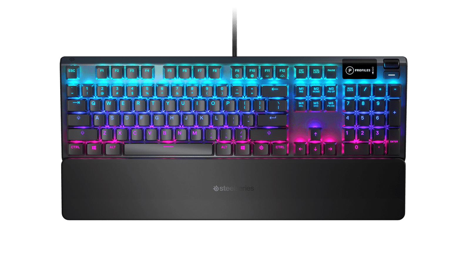 SteelSeries Apex 5 Gaming Keyboard (64532) - Hybrid Mechanical Switches, Customizable RGB Lighting, Durable Design