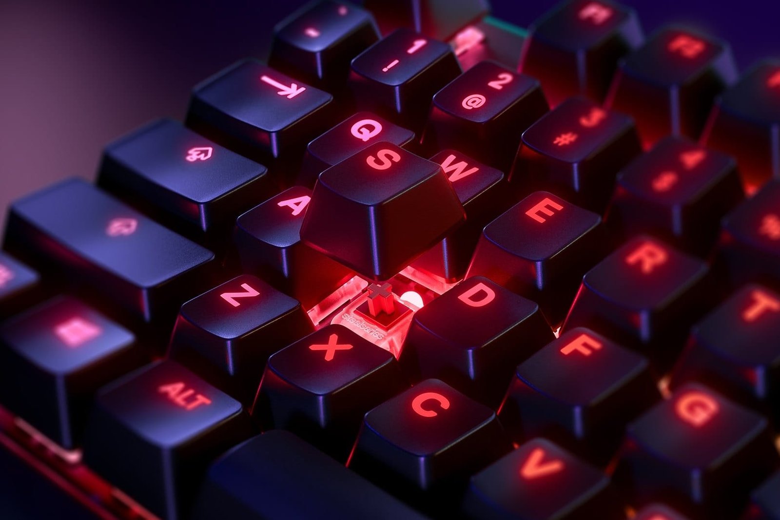 SteelSeries Apex 7 TKL Red Switch Mechanical Gaming Keyboard US (64646) - Compact Design, Dynamic RGB Lighting, Responsive Red Switches thumbnail 2