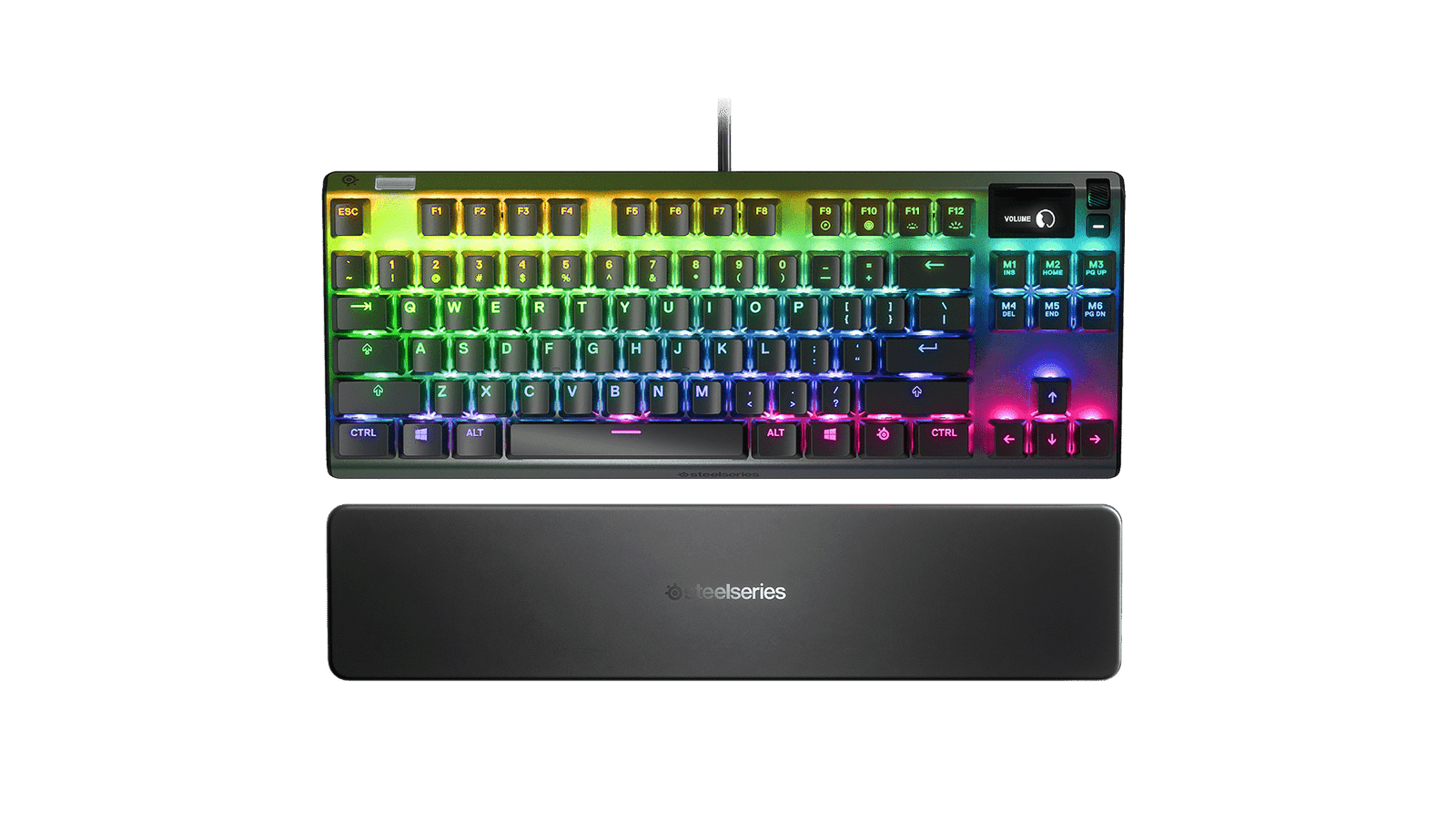 SteelSeries Apex 7 TKL Red Switch Mechanical Gaming Keyboard US (64646) - Compact Design, Dynamic RGB Lighting, Responsive Red Switches