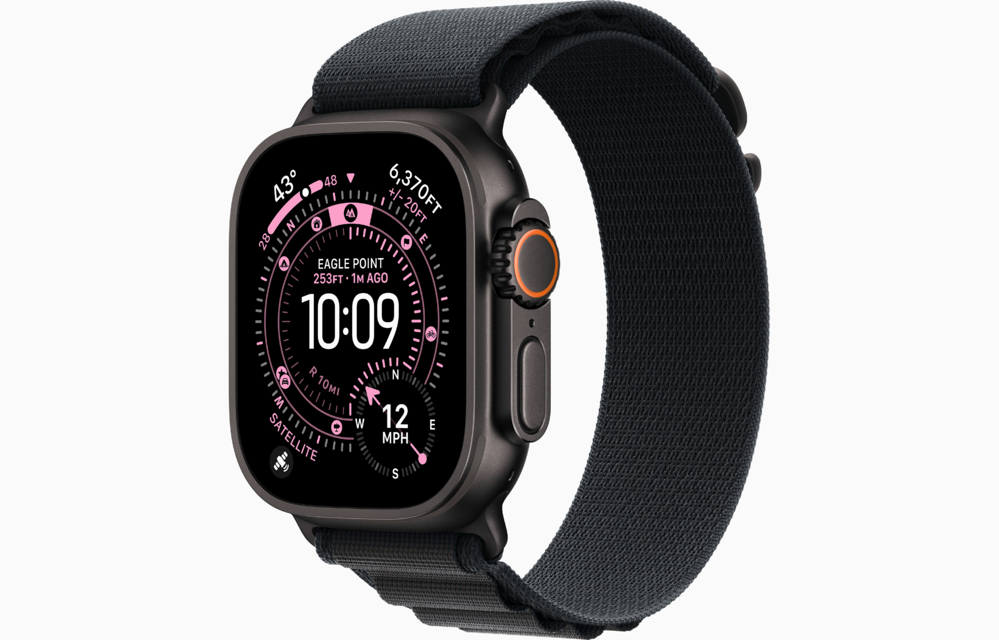 APPLE WATCH ULTRA 3 49MM GPS + CELLULAR BLACK TITANIUM CASE WITH BLACK ALPINE LOOP BAND LARGE MF0X4