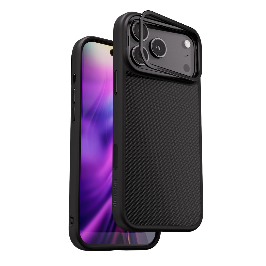 Blupebble Carbon Arma Case With MagSafe For iPhone 17 Pro Max Black BP-IPCBA17MAX-BK