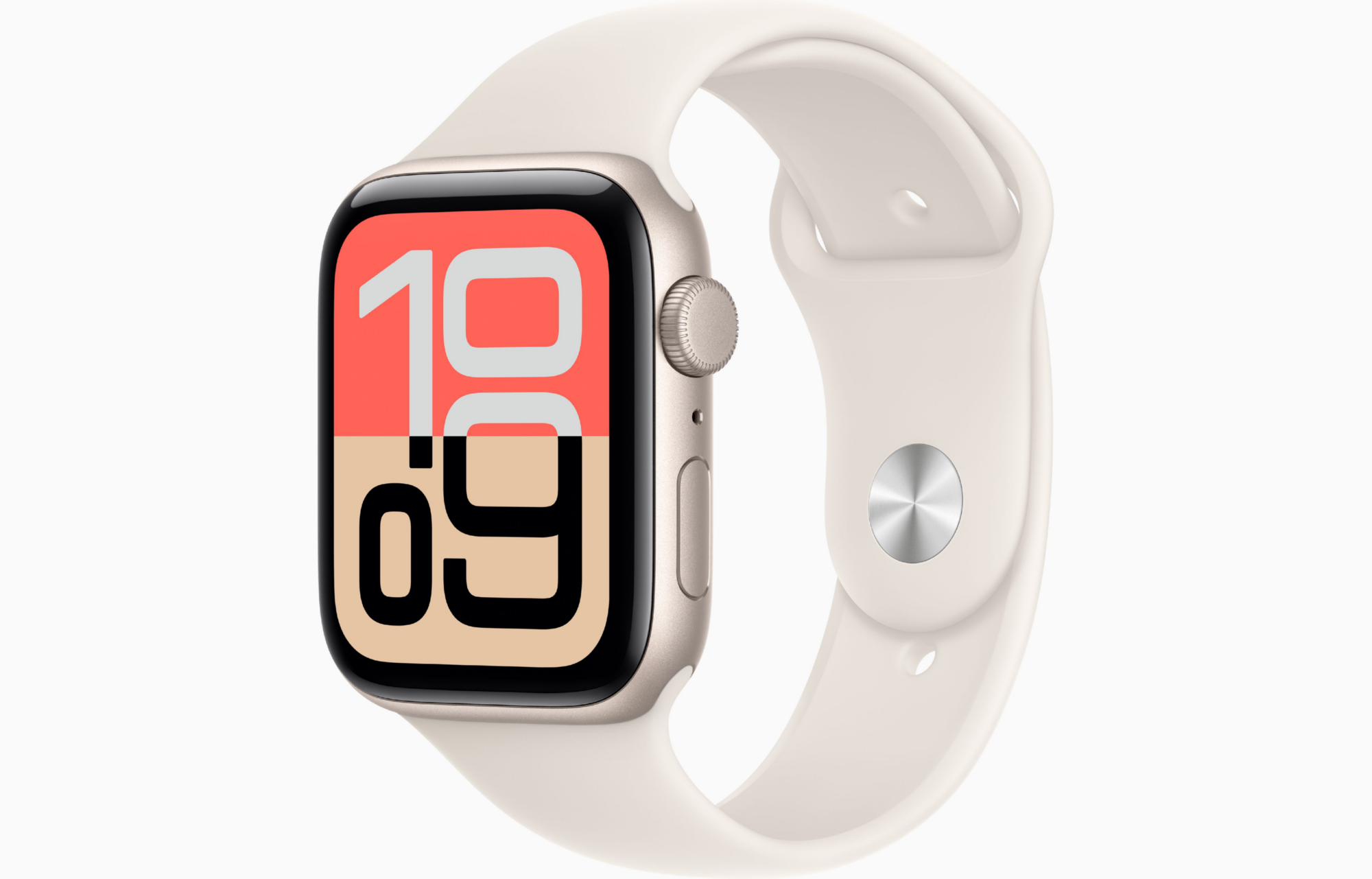 APPLE WATCH SE 3 GPS 2025 40MM STARLIGHT ALUMINIUM CASE WITH STARLIGHT SPORT BAND - M/L MEH54