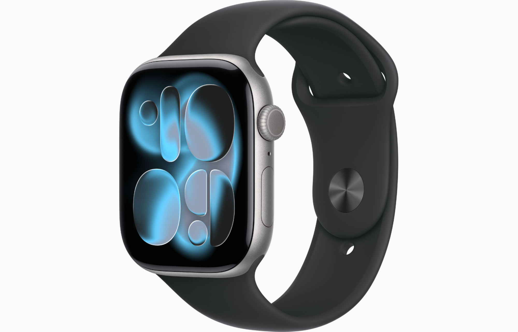 APPLE WATCH SERIES 11 GPS 46MM 2025 SPACE GREY ALUMINIUM CASE WITH BLACK SPORT BAND - S/M MEV04