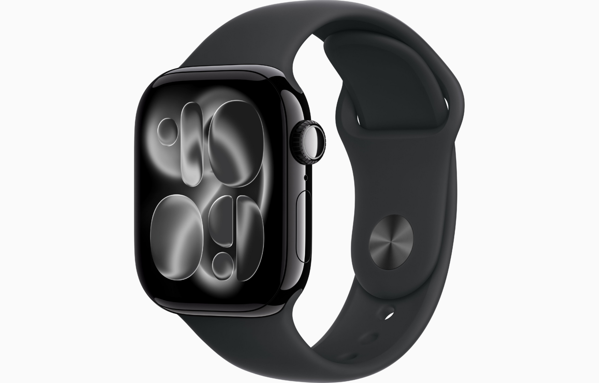 APPLE WATCH SERIES 11 GPS 42MM 2025 JET BLACK ALUMINIUM CASE WITH BLACK SPORT BAND - S/M MEQT4