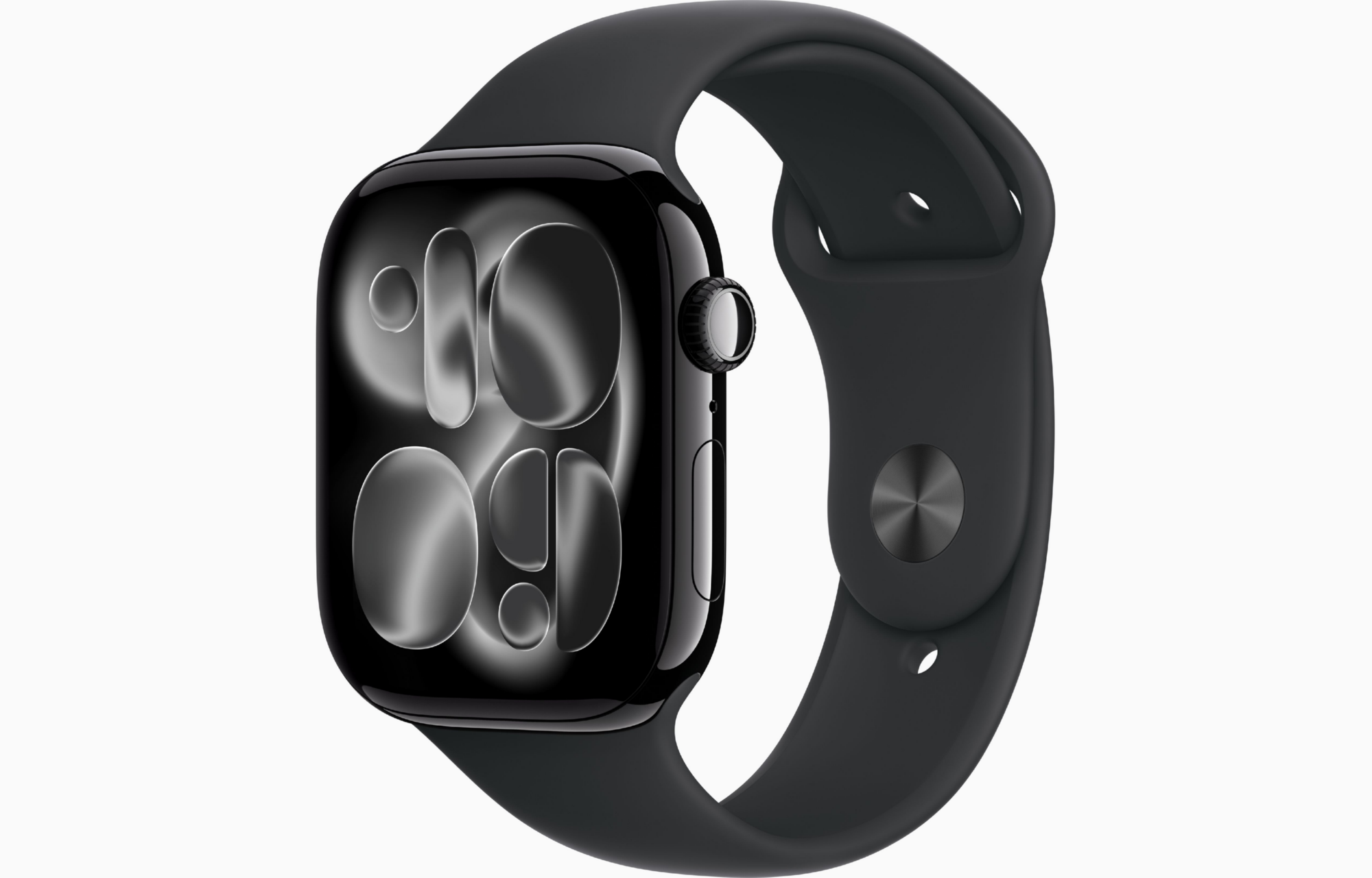 APPLE WATCH SERIES 11 GPS 46MM 2025 JET BLACK ALUMINIUM CASE WITH BLACK SPORT BAND - S/M MEUW4