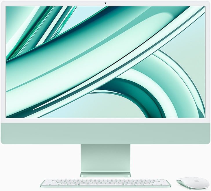 APPLE 24 INCH IMAC 4.5K DISPLAY M3  CHIP 8-CORE CPU 10-CORE GPU 256GB SSD GREEN ARABIC MQRN3