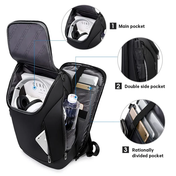 BANGE BACKPACK GRAY BG-2517-1 thumbnail 4