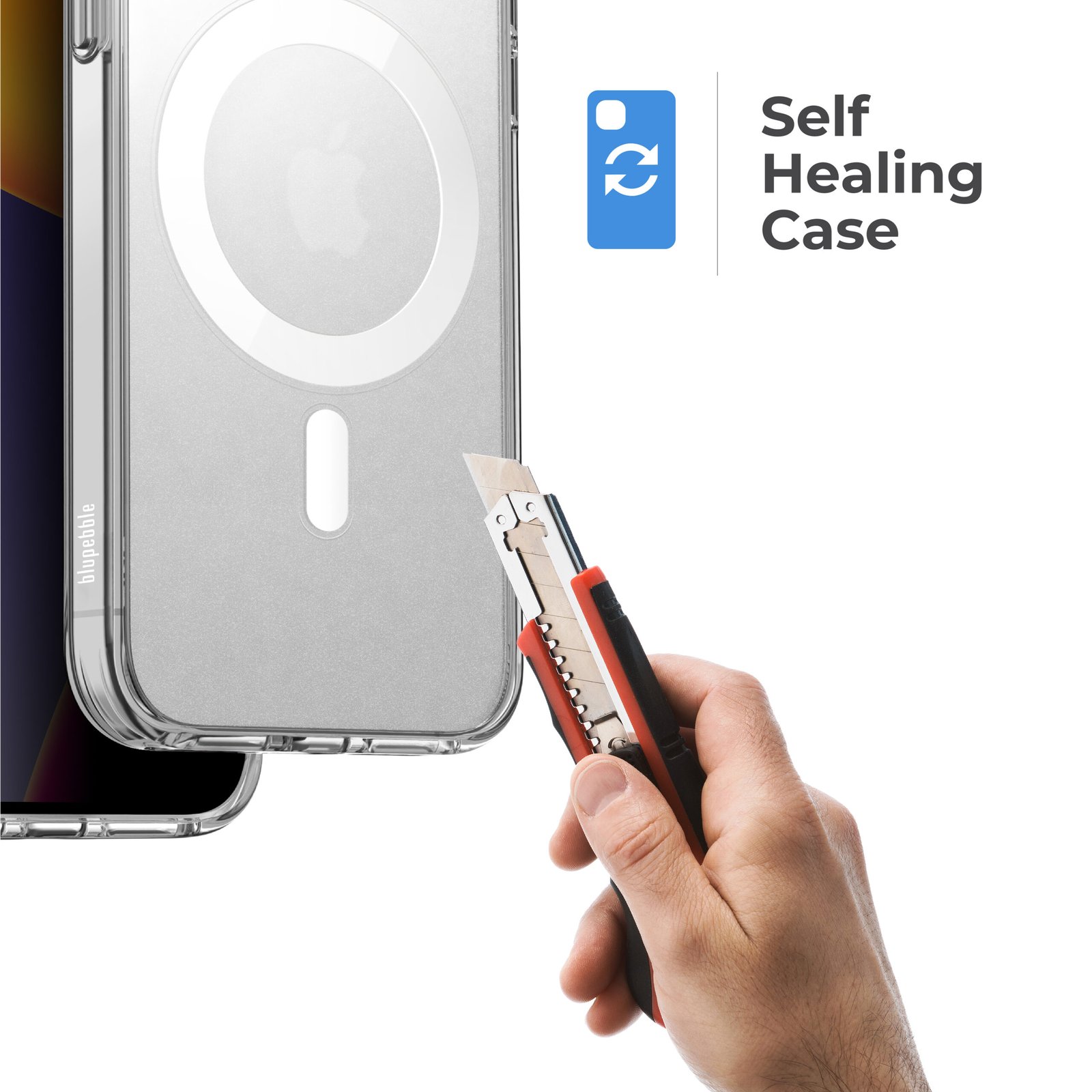 BLUPEBBLE IPHONE 15 PRO MAX HYBRID MAG COMPATIBLE WITH MAGSAFE CRYSTAL CASE thumbnail 3