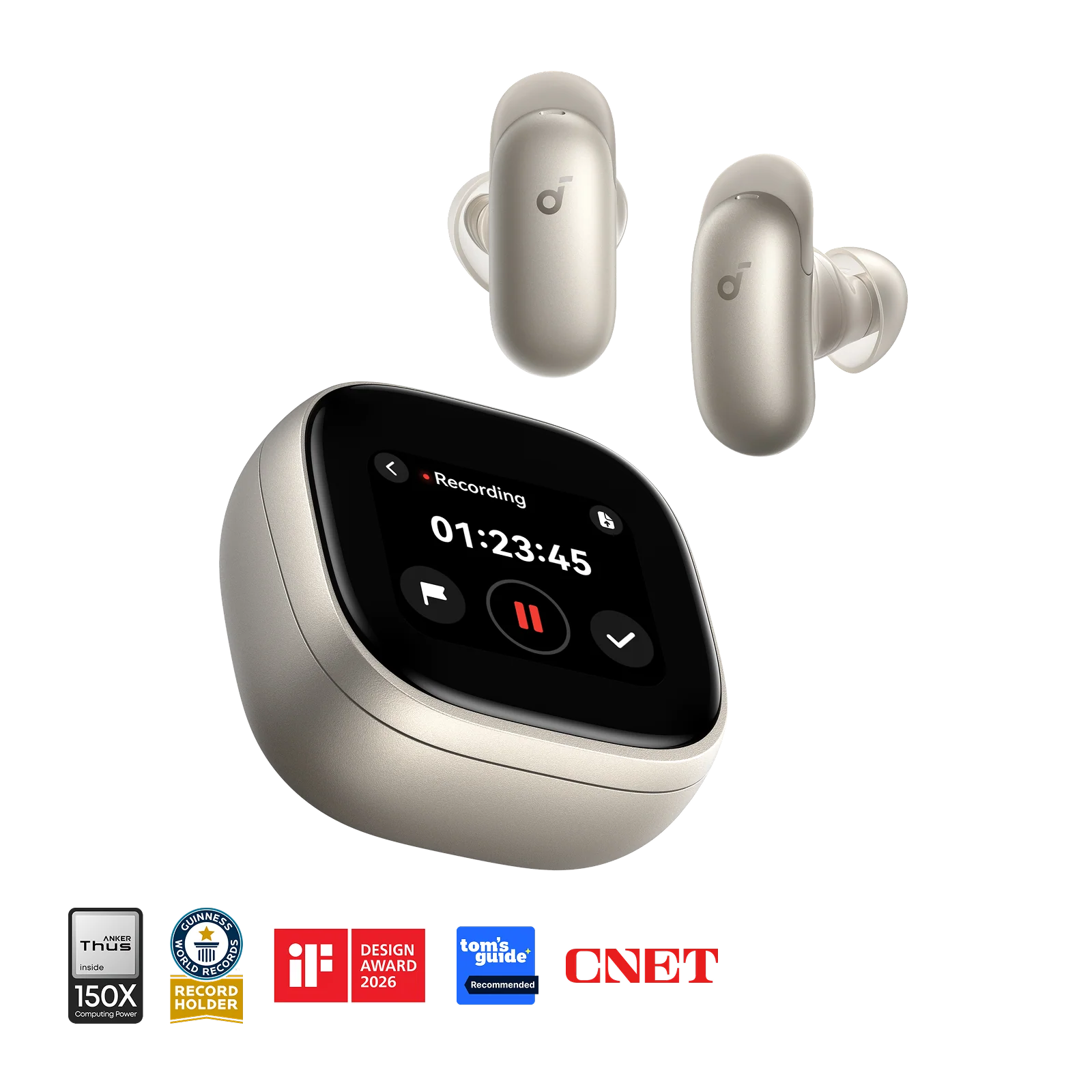 Anker Soundcore Liberty 5 Pro Max Golden (D1204HB1) – Premium True Wireless Earbuds with Advanced Noise Cancellation