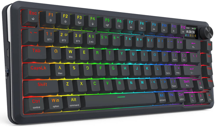 REDRAGON FLEKACT PRO 82 KEYS TRI-MODE GAMING BLACK K708GG-RGB-PRO