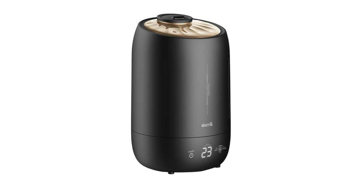 DEERMA DEM-F600 Black Ultrasonic Cool Mist Humidifier | Large Capacity | Whisper-Quiet Operation | Auto Shut-Off | Adjustable Mist Levels