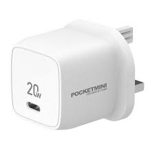 PAWA POCKETMINI TRAVEL CHAGER TYPE C PORT PD20W UK STANDARD WHITE PW-PM120WUK-WH