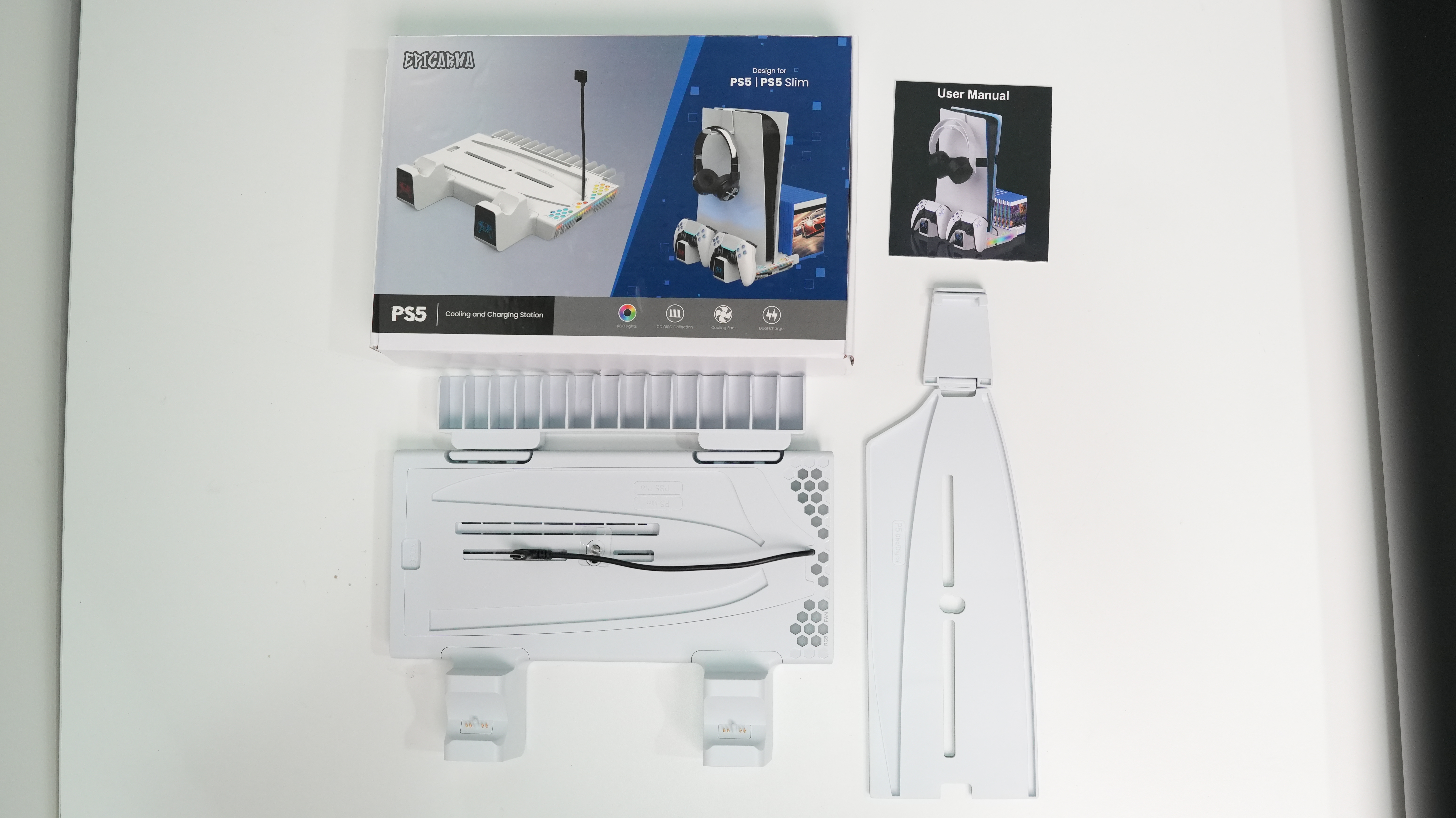 EPICARMA PS5 COOLING AND CHARGING STATION WHITE EA-DZ505-WH