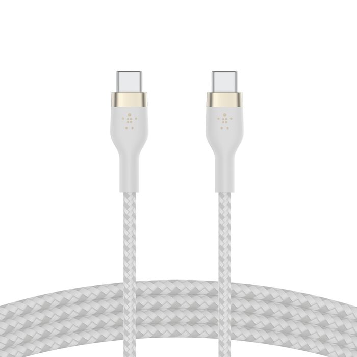 BELKIN BOOST CHARGE PRO FLEX USB C TO USB C CABLE 2M WHITE CAB011BT2MWH