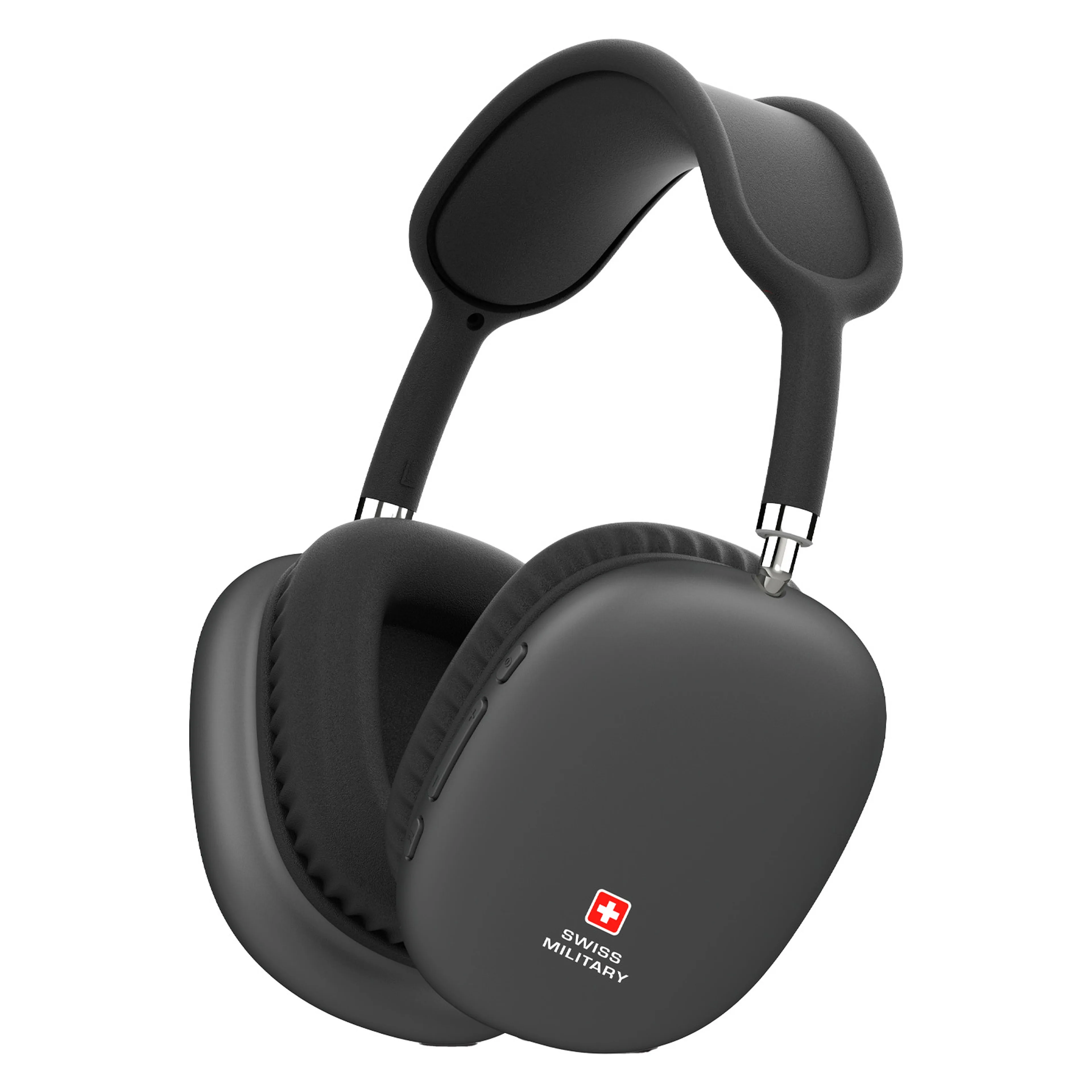SWISS MILITARY AIRFLOW ADVANCED NOISE CANCELLING WIRELESS HEADPHONE BLACK SM-AU-HS-AIRFLOW-ANC-BLK
