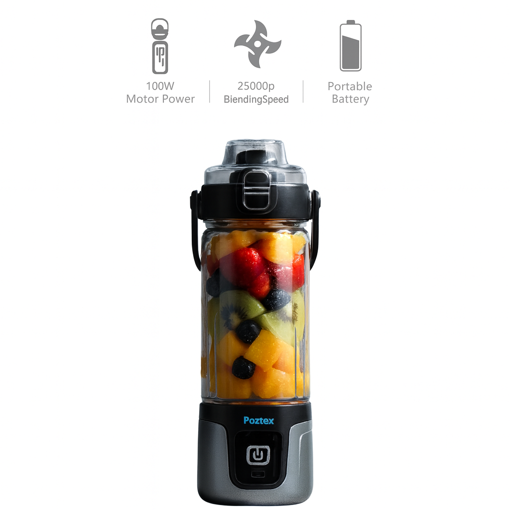 BLUPEBBLE GOBLEND PORTABLE RECHARGEABLE BLENDER 480ML BLACK BP-GOBLEND-BK