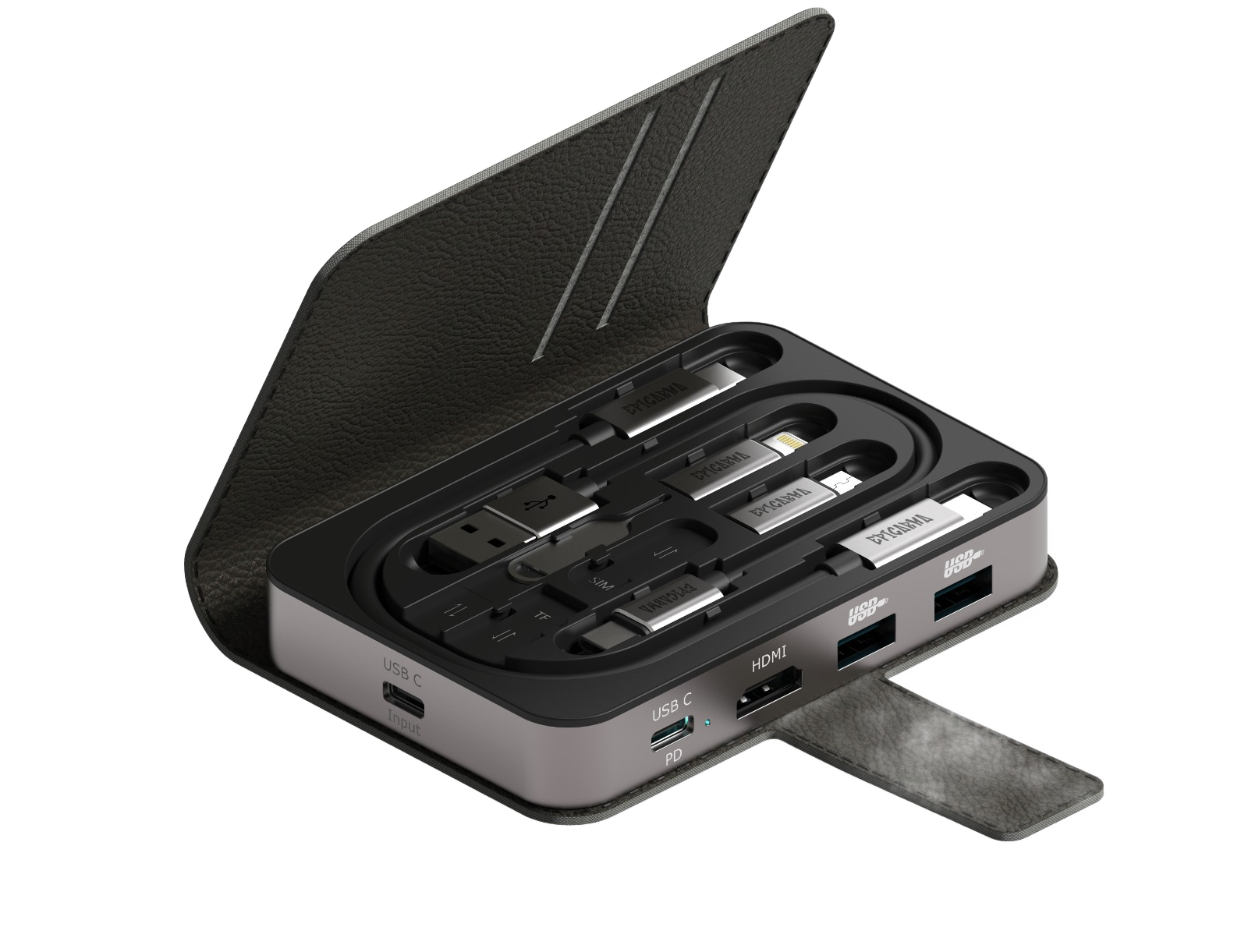 EPICARMA MULTI-FUNCTIONAL USB-C HUB & CABLE KIT BLACK EA-HUBC-BK