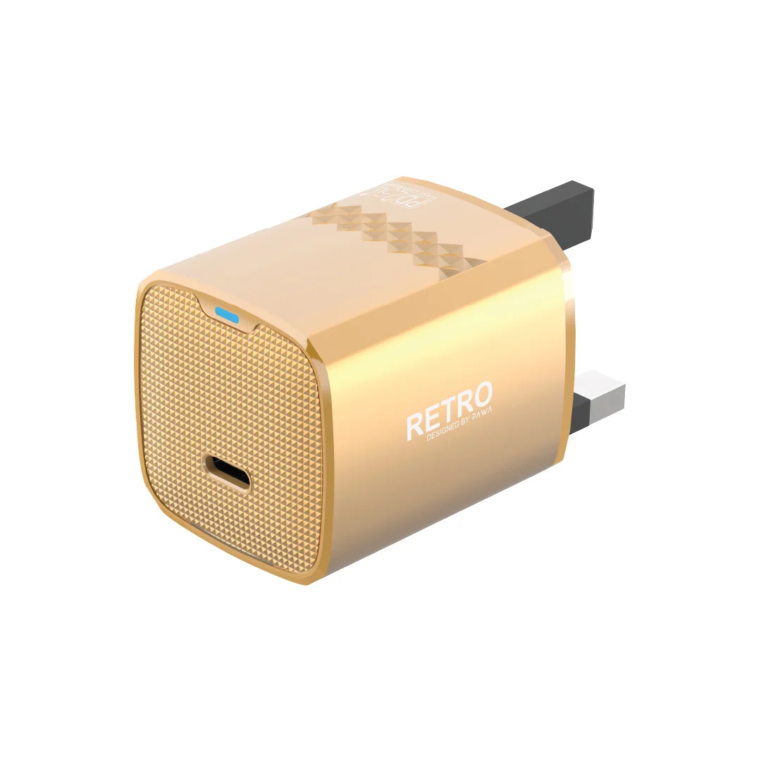 PAWA RETRO PD25W ONLY PD PORT UK CHARGER ORANGE TITANIUM PW-TCRT25UK-ORTT