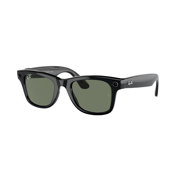 RAYBAN META WAYFARER (GEN 2 ) SUNGLASSES F SHINY BLACK L TRANSITION GRAPHITE GREEN RW4012