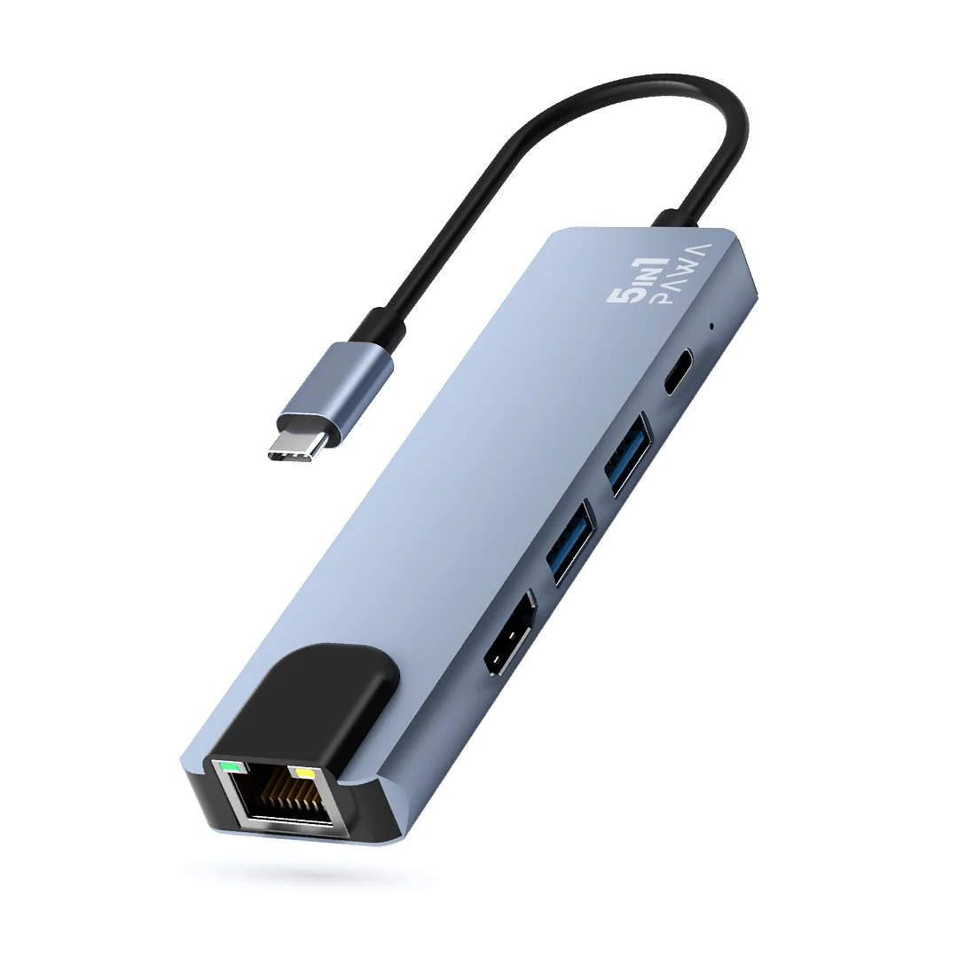 PAWA 5 IN 1 USB C WITH 4K HDMI 100W HUB PW-TCHUB514