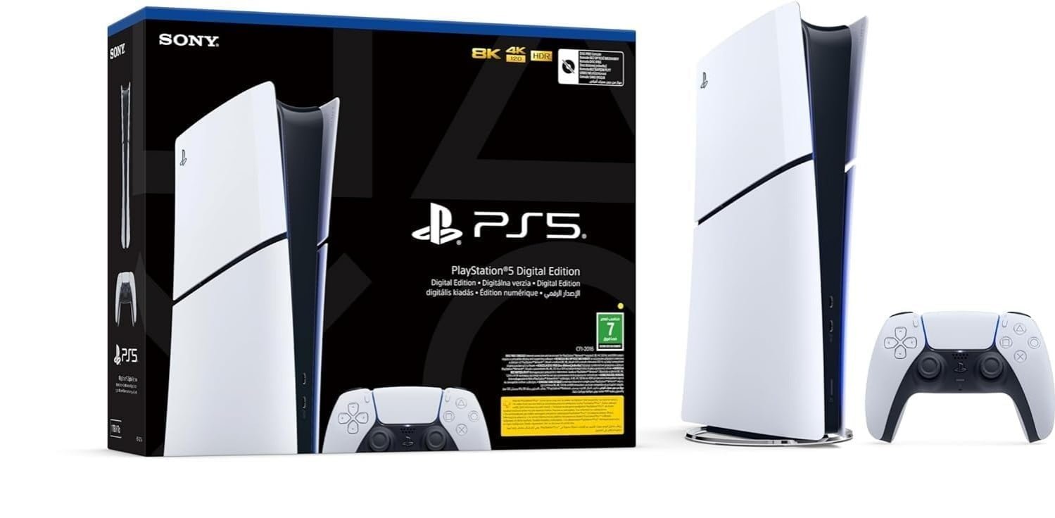 Sony PlayStation 5 Slim Console 2023 (Digital Version) White : CFI-2016
