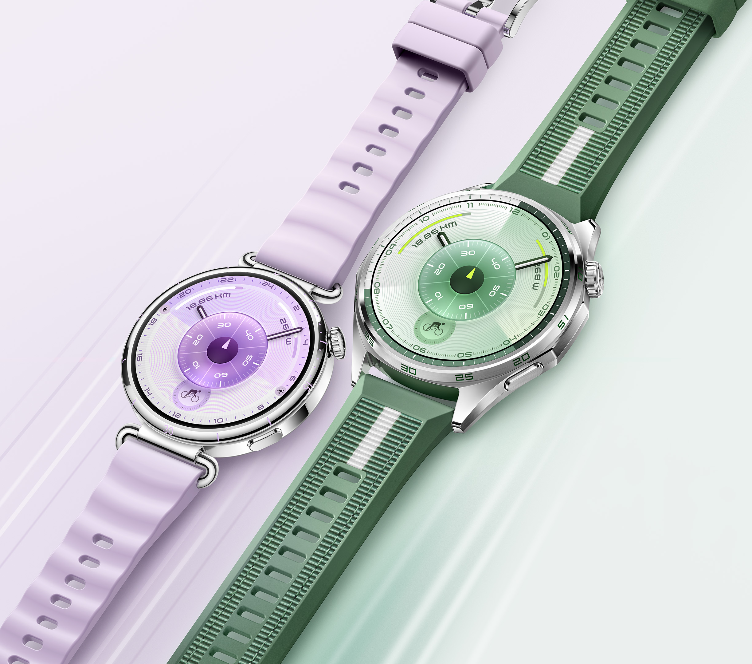 HUAWEI WATCH GT 6 46MM GREEN STAINLESS STEEL CASE WITH GREEN WOVEN STRAP ATM-B19 55020FUD thumbnail 7