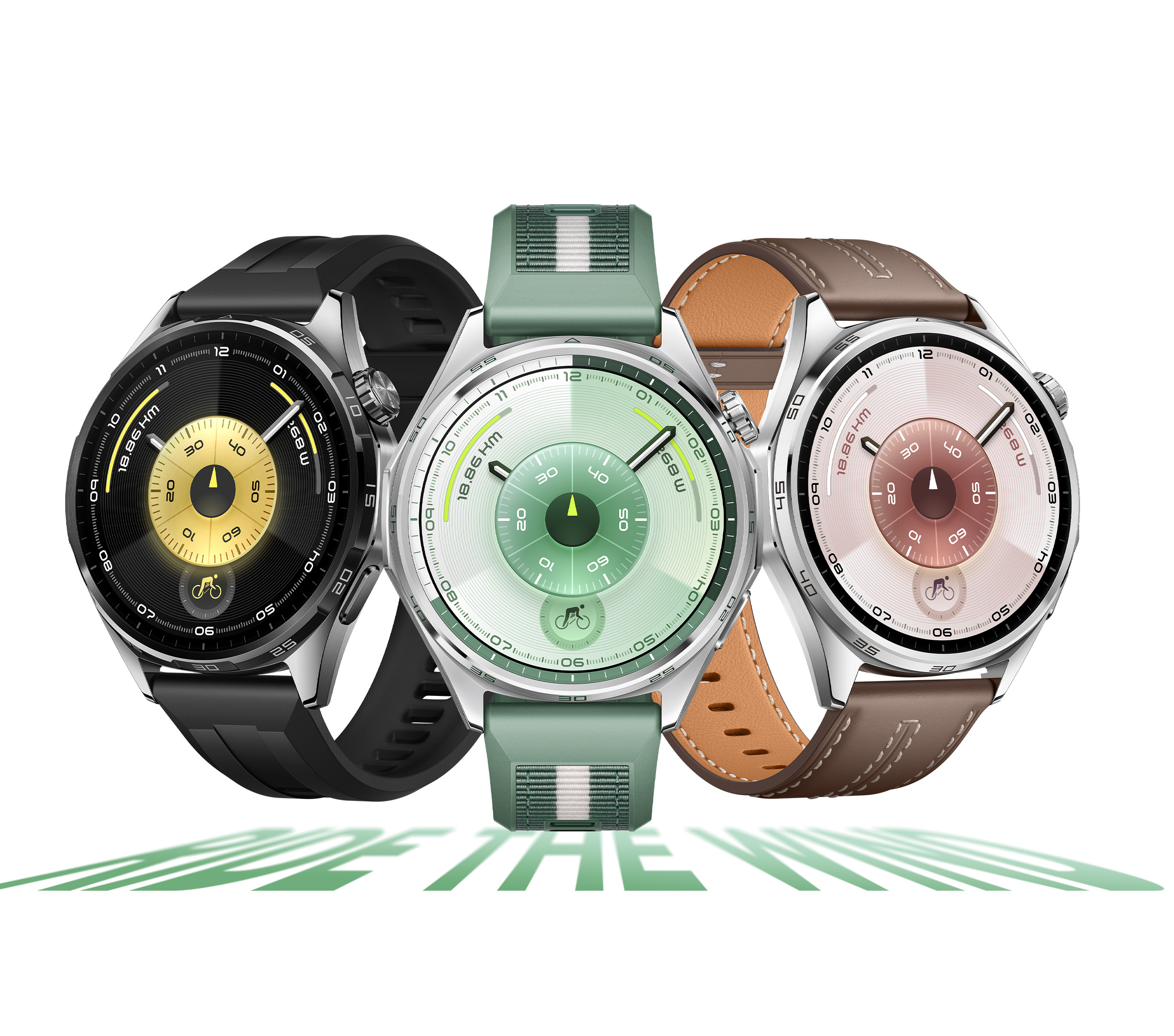HUAWEI WATCH GT 6 46MM GREEN STAINLESS STEEL CASE WITH GREEN WOVEN STRAP ATM-B19 55020FUD thumbnail 8