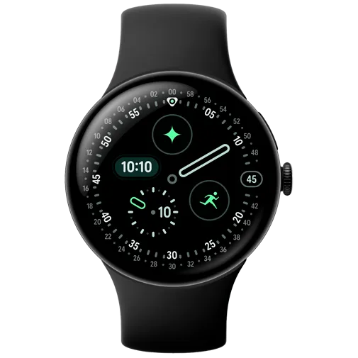 GOOGLE PIXEL WATCH 4 45MM WIFI WITH OBSIDIAN ACTIVE BAND MATTE BLACK