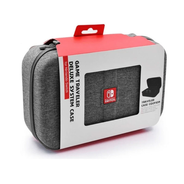 NINTENDO SWITCH GAME TRAVELER DELUXE SYSTEM CASE GRAY