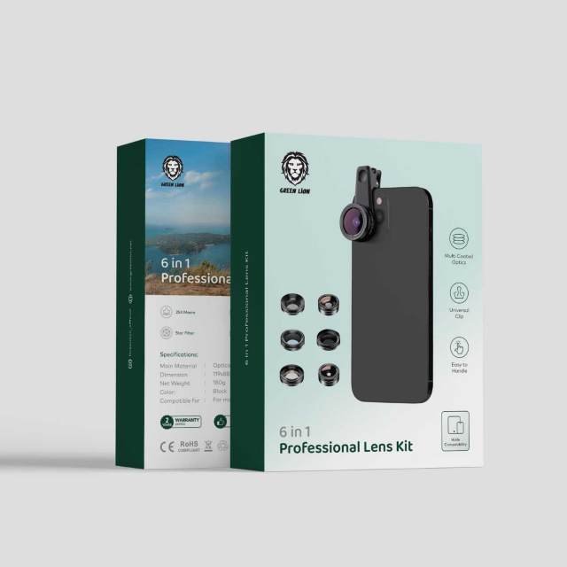 GREEN 6 IN 1 PROFESSIONAL LENS KIT BLACK GN6N1PROLKTBK