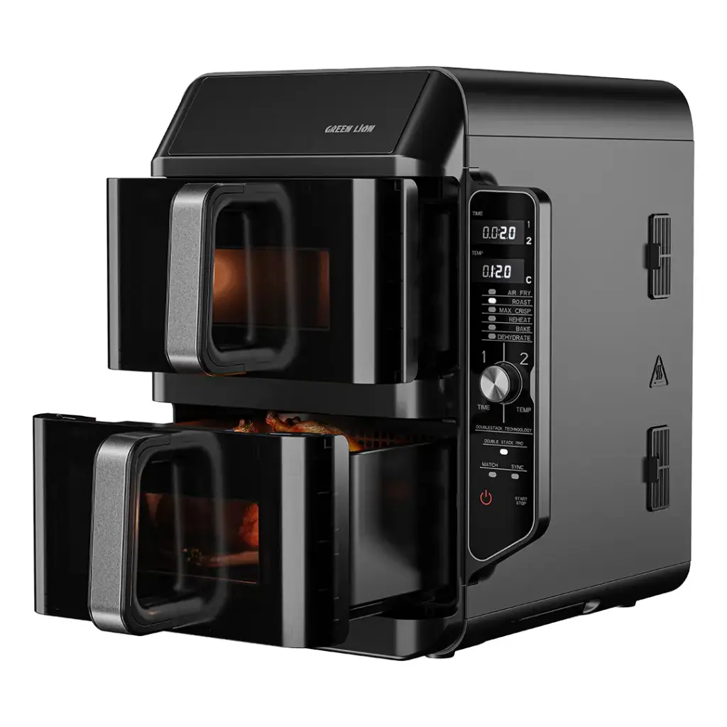 GREEN LION DOUBLE DECKER PRO DIGITAL AIR FRYER BLACK GNDBLDKRPRBK