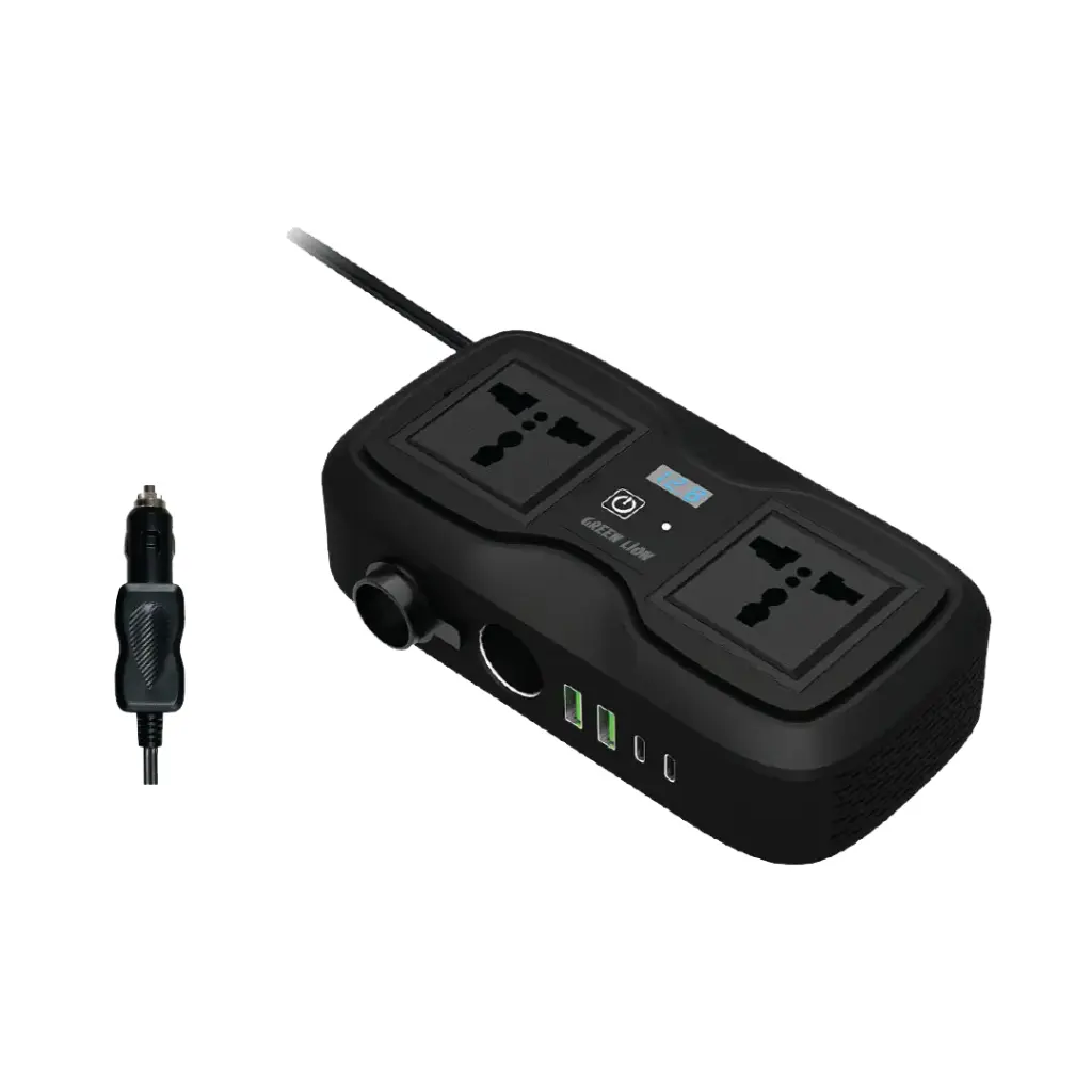 GREEN LION GC-233 POWER INVERTER WITH 2 UNIVERSAL SOCKET BLACK GNGC233PIBK