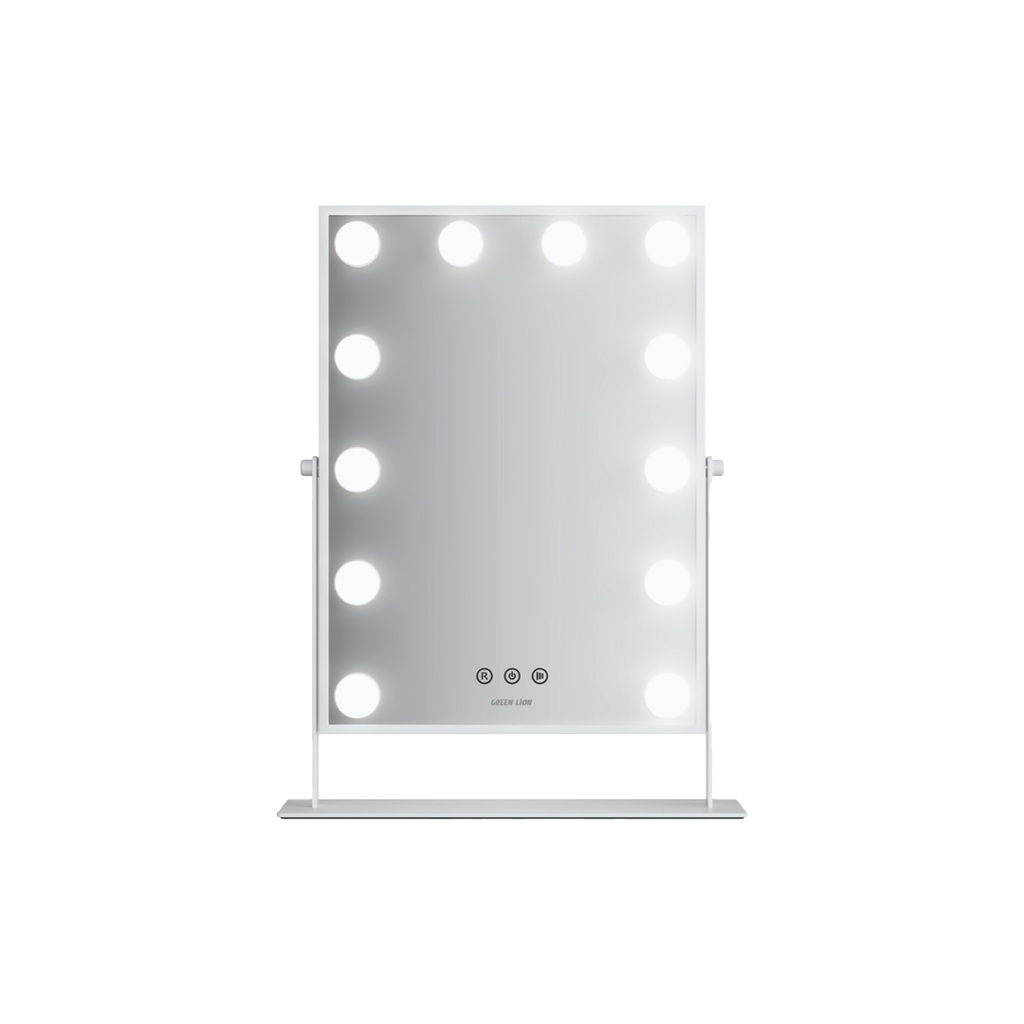 GREEN LION GLAM SHINE MAKEUP MIRROR 9 LED LIGHTS WHITE GNGLMAKE9WH