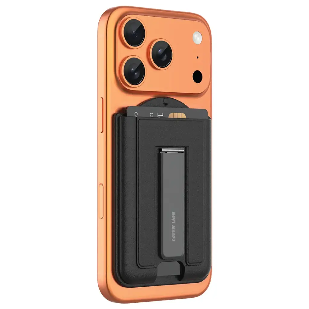 GREEN LION MAG WALLET KICKSTAND MAGSAFE CARD HOLDER ORANGE GNLMAGWLTHOG thumbnail 2