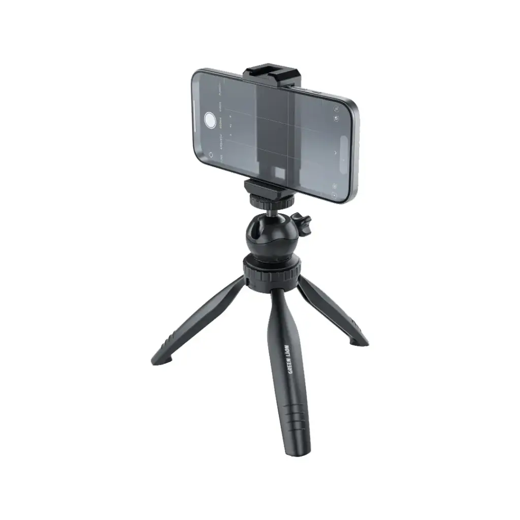 GREEN LION MINI TRIPOD WITH PHONE HOLDER BLACK GNMITRISTBK